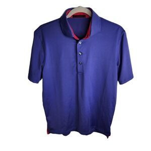 Greyson Men's Polo Shirt Striped Size Small Blue Purple Golf Performance Tech